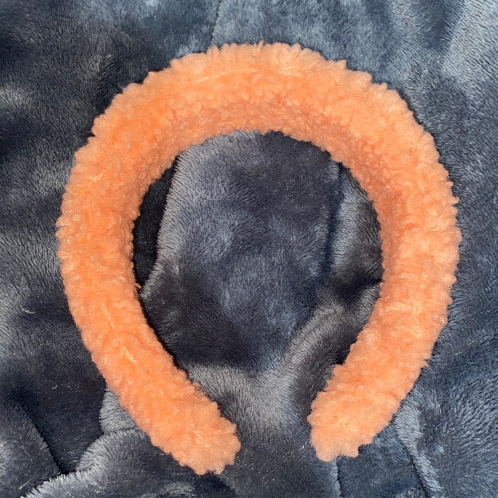 Orange fuzzy headband